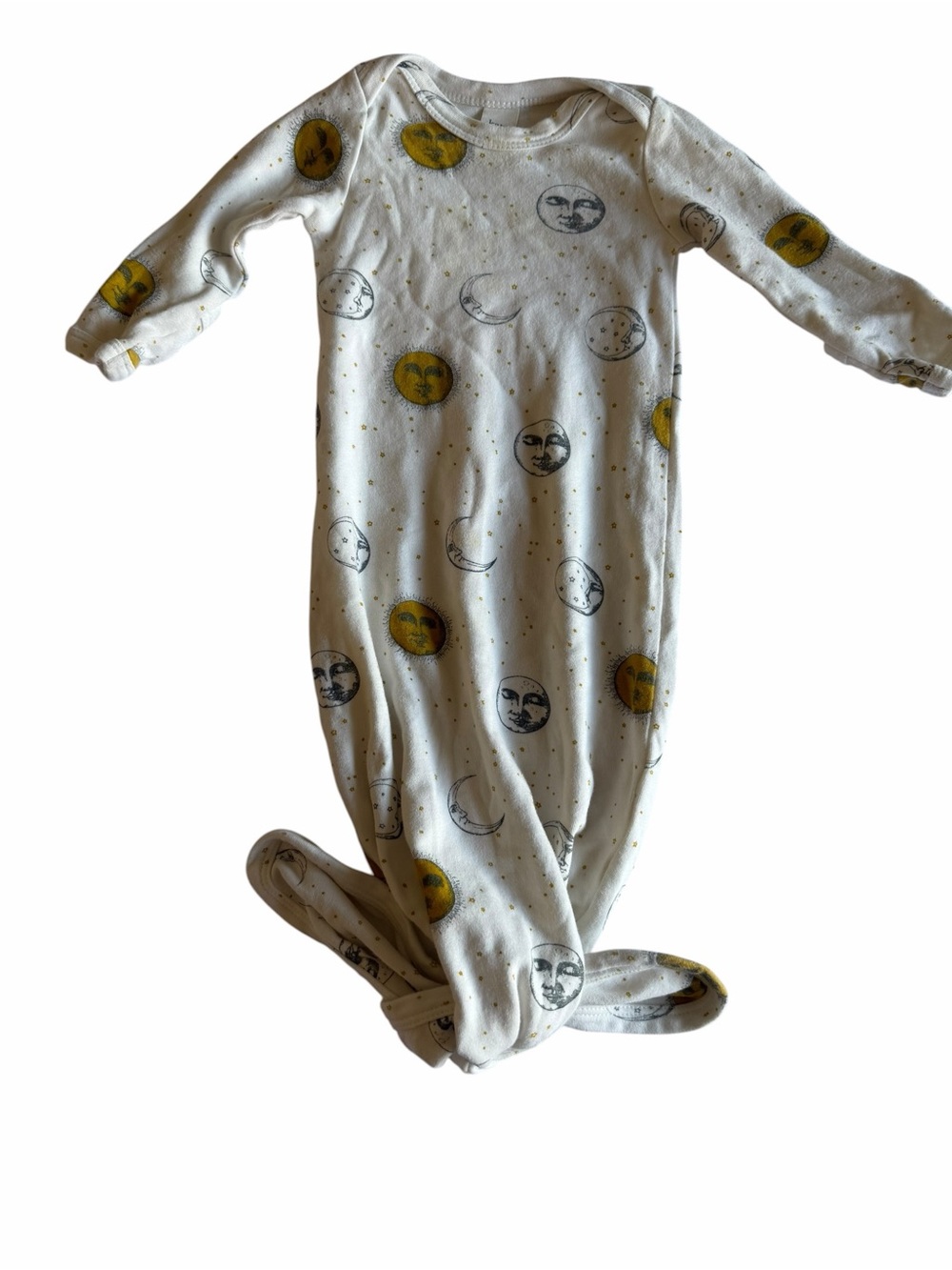 kate quinn White Moon & Star Knotted Sleep Sack with Yellow Accents - Picture 2 of 3